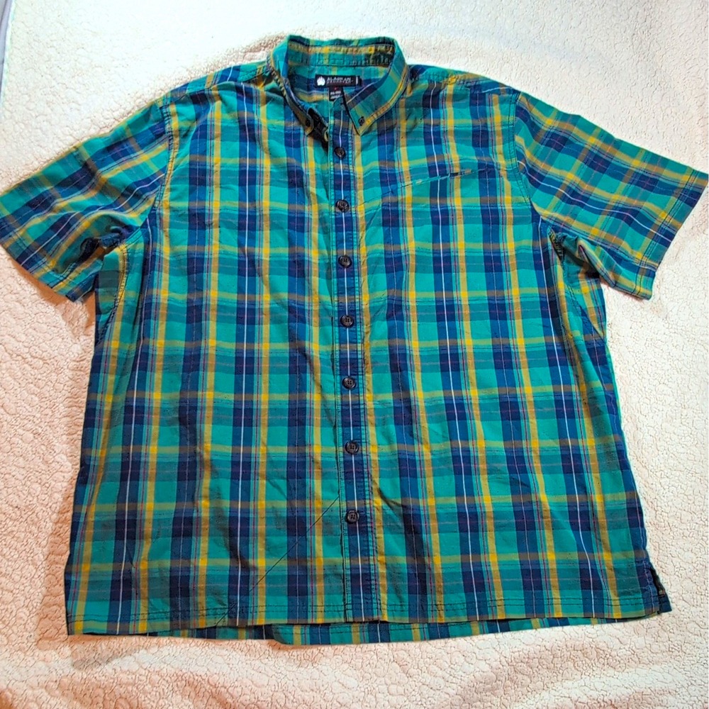 Alaskan Hardgear Duluth Men 2XL Tall Plaid Short Sleeve Button Down Shirt AKHG